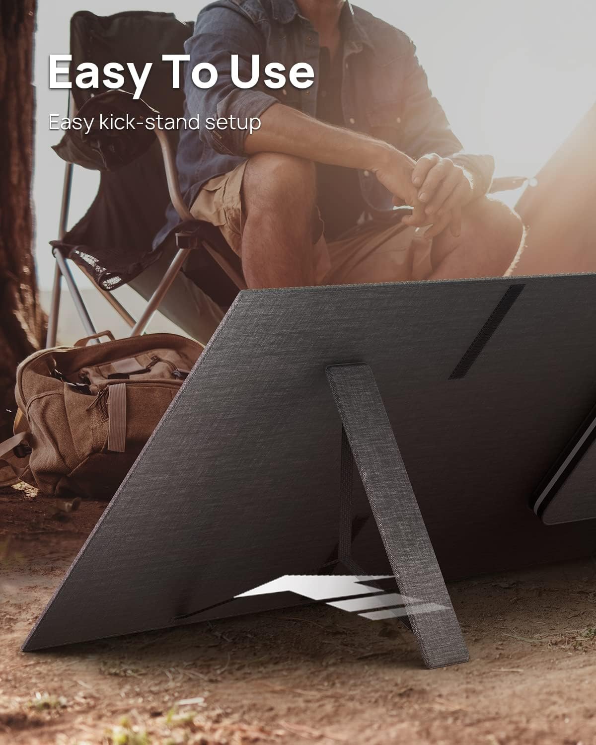 AFERIY 100W 18V Portable Monocrystalline Solar Panel Kit, Foldable, Adapted to Solar Generators, with Adjustable Support, Junction Box, IP65, for Campervan, Caravan, Garden - Image 7