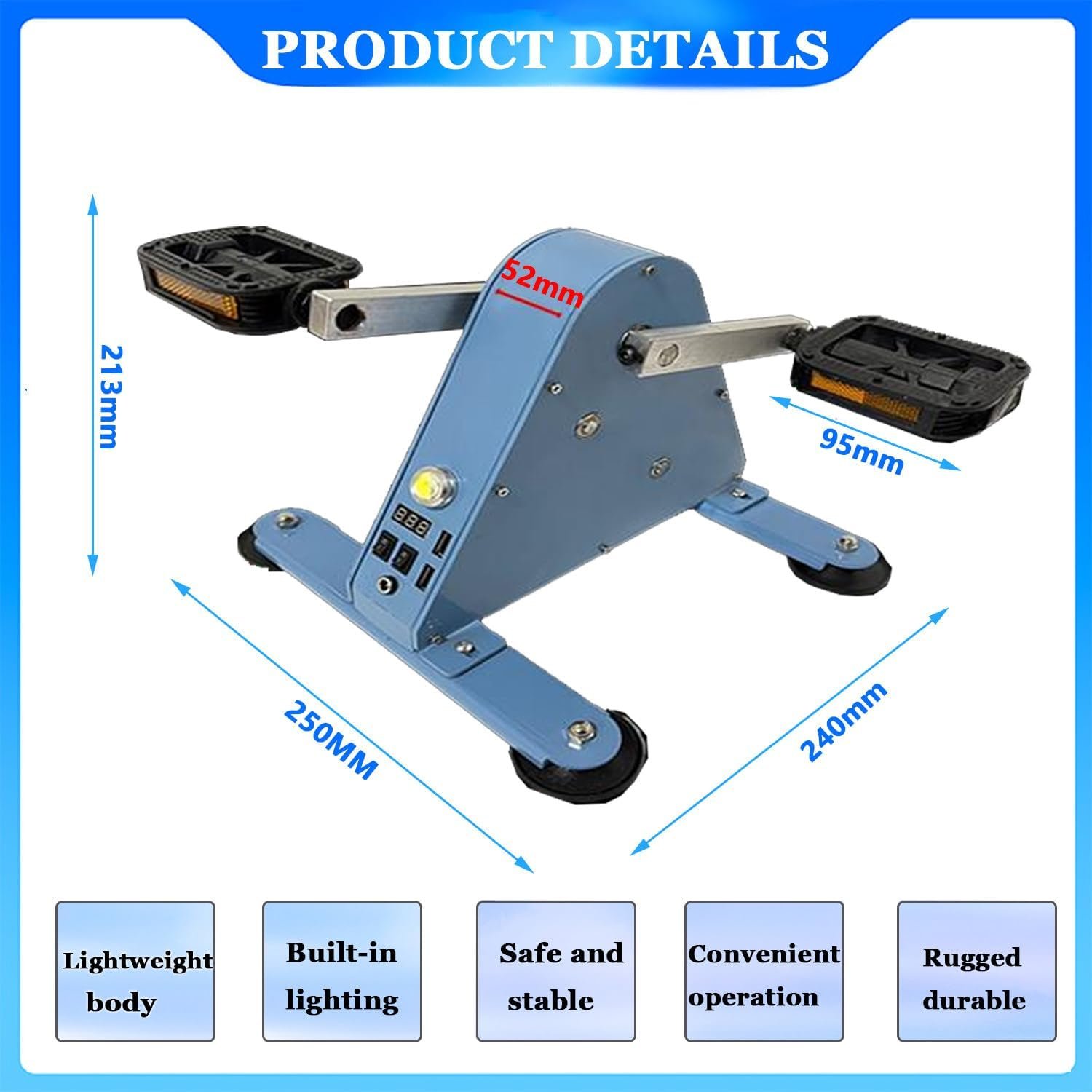 DRFGHK Pedal Generator, 100W Portable Foot Pedal Generator, Emergency Power Supply - Image 4