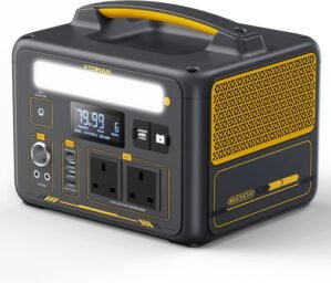 VTOMAN Jump 600X Portable Power Station 600W – 299Wh Solar Generator LiFePO4 Battery Power Station with 600W Pure Sine Wave (Surge 1200W) AC Outlet, PD 60W USB-C, 3x Regulated 12V/10A DC for Camping