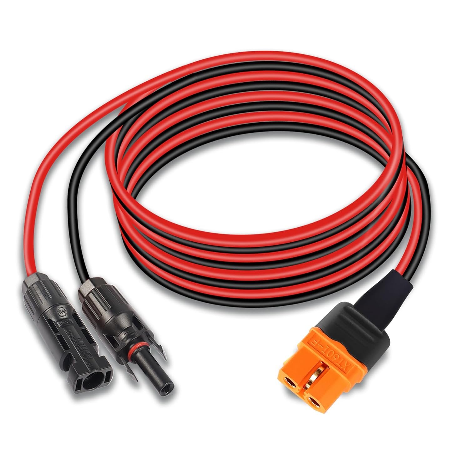 GELRHONR Solar Connector to XT60i Cable, 12AWG Solar to XT60i-F Extension Adapter Cable for Solar Panel RV Portable Power Station Solar Generator (1.5M/4.9Ft)