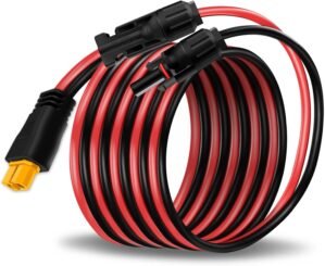 COMeap Solar Panel Cable for Ecoflow Anker SOLIX 12AWG, Compatible with MC-4 to XT60 Plug Solar Panel Connector Adapter Extension for Portable Power Station Solar Generator RV 10ft(3.3m)