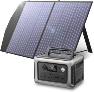 ALLPOWERS Portable Power Station R600, 600W/ 299Wh LiFeP04 Battery Solar Generator with 1x 100W Foldable Solar Panel Included for Outdoors Camping Travel Fishing Emergency Power Supply Backup