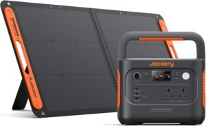 Jackery Explorer 1000 v2+ 100W Solar Panel Portable Power Station(2024 New),1070Wh LiFePO4 Battery,1500W AC/100W USB-C Output, 1 Hr Fast Charge, Solar Generator for Outdoor Camping,Off-grid Living,RV
