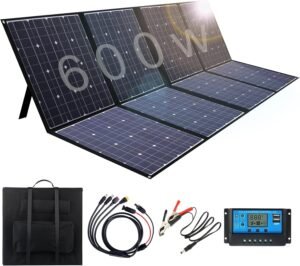 Foldable Solar Panel 400w, 36V/23% Efficiency Solar Panel with IP65 Waterproof for Portable Solar generators RV Battery Boat Caravan Balcony Garden Camping