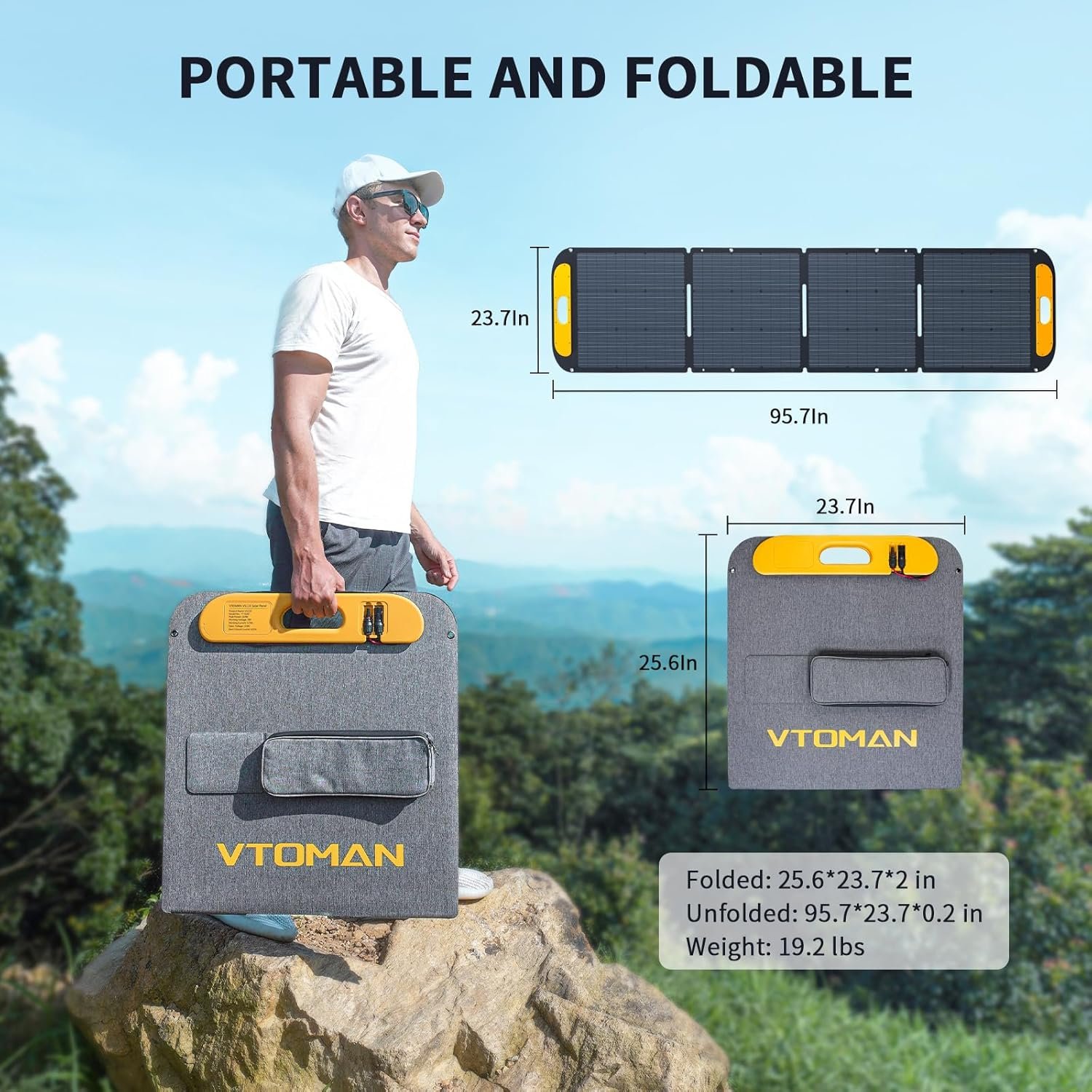 VTOMAN Jump 2200 Portable Power Station with 200W Solar Panel - 2200W/1548Wh LiFePO4 Battery Powered Solar Power Generator, 2200W Constant-Power, Regulated 12V DC, PD 100W Type-C for Camping, Travel - Image 7