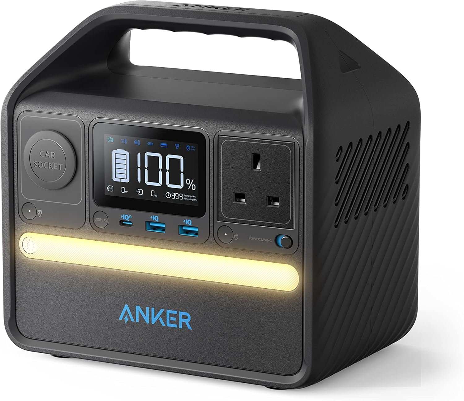Anker 521 Portable Power Station Upgraded with LiFePO4 Battery, 256Wh 5-Port PowerHouse, 300W (Peak 600W) Solar Generator (Solar Panel Optional), 2 AC Outlets, 60W USB-C PD Output, Outdoor Generator