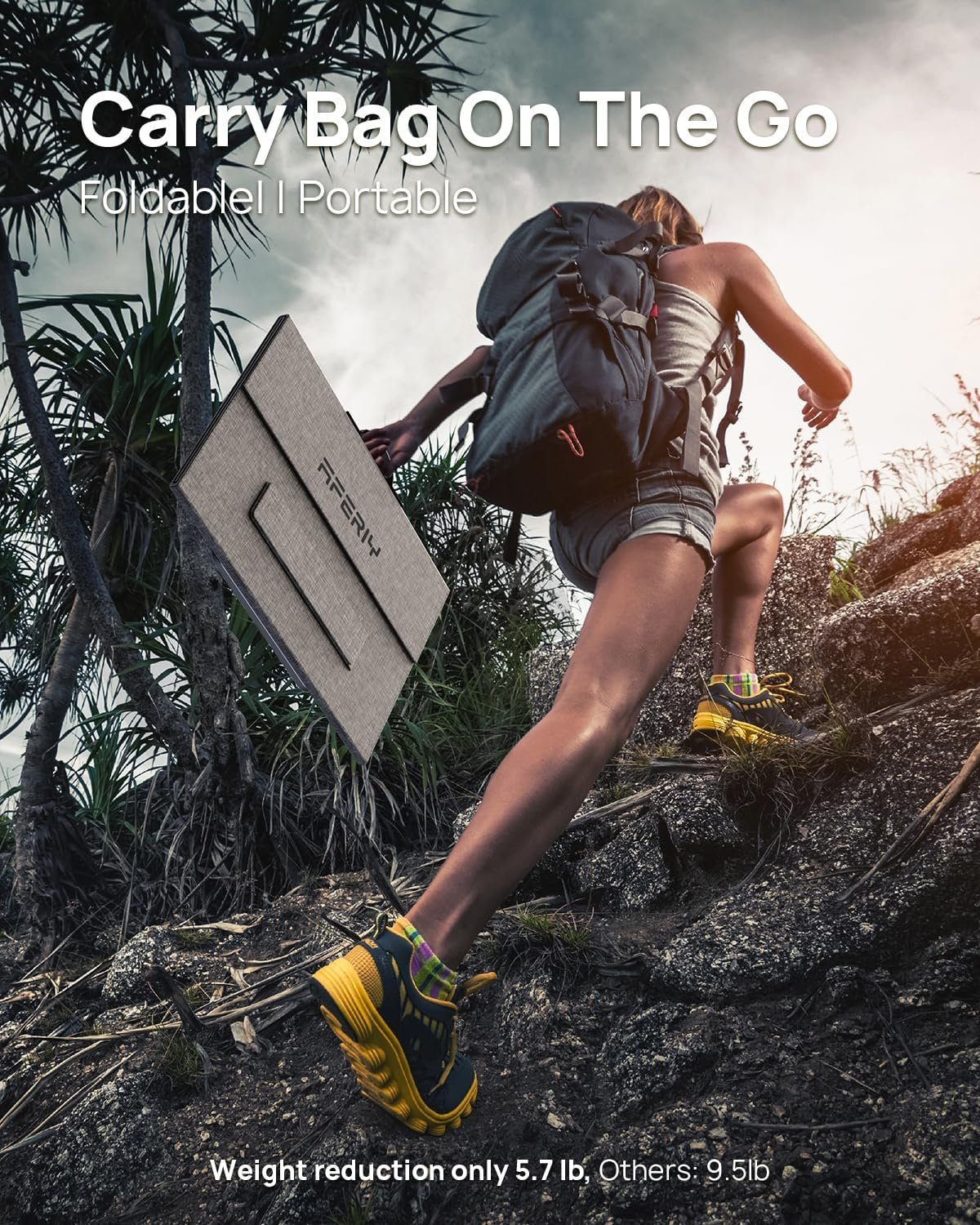 AFERIY 100W 18V Portable Monocrystalline Solar Panel Kit, Foldable, Adapted to Solar Generators, with Adjustable Support, Junction Box, IP65, for Campervan, Caravan, Garden - Image 8