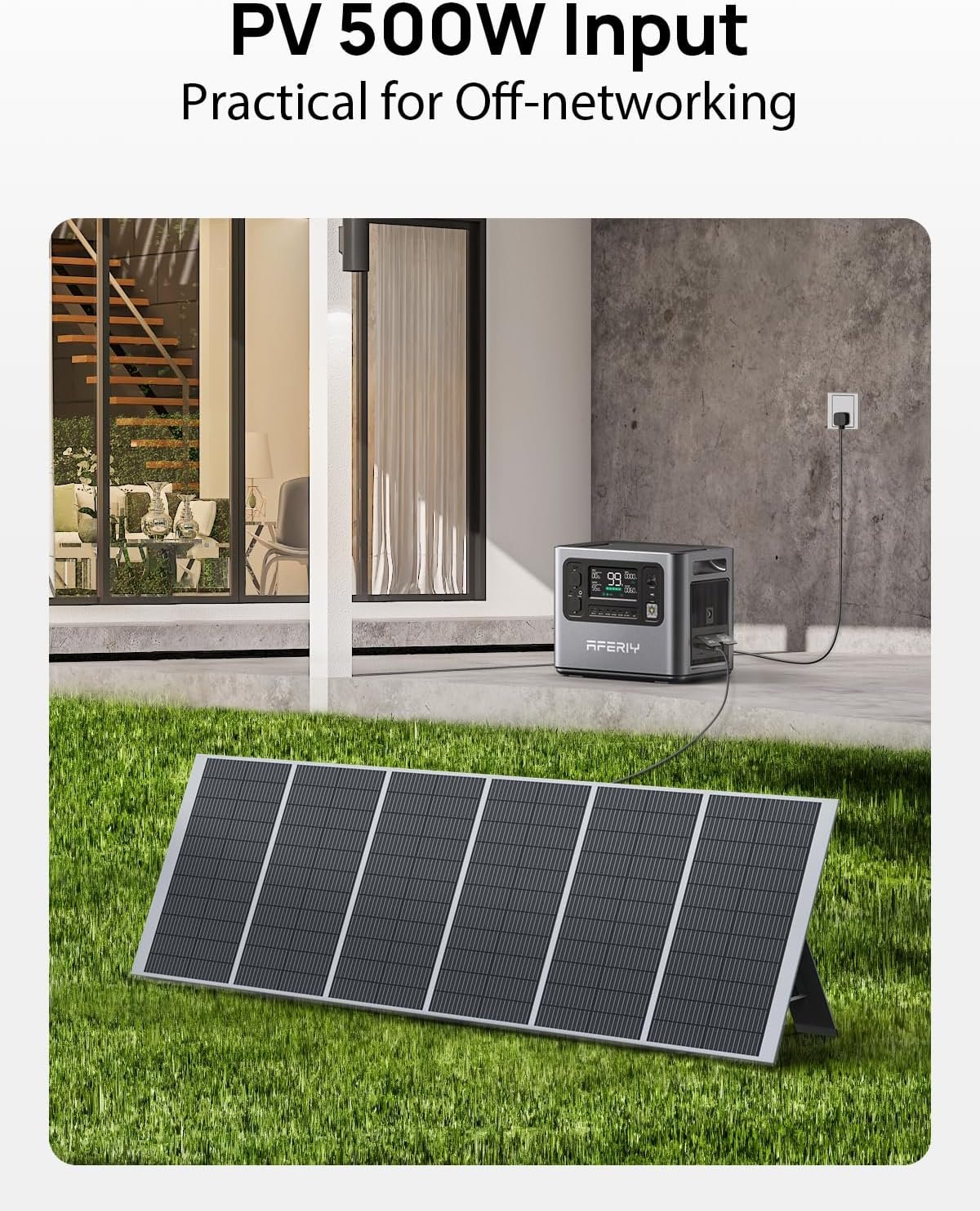 AFERIY Portable Power Station 2400W, 2048Wh Power Station LiFePO4 Backup Battery, Quick Charge in 1.5H, 240V AC Outlets, UPS, Solar Generator, Electric Generator for RV/Camping/Home, 7-Year Warranty - Image 7