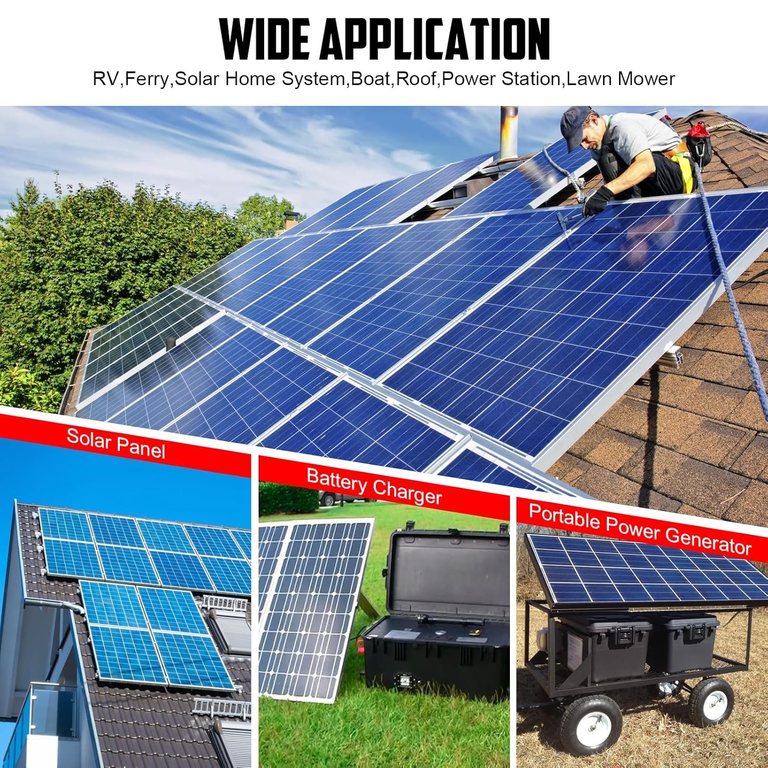 I LITTON 12 AWG Solar Connector to XT60 Adapter Extension Cable, XT60 Adapter Solar Panel Charging Cable for Portable Power Station Solar Generator RV Solar Panel, 3M/10FT - Image 8