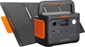 Jackery Solar Generator 240 v2 + 40Wmini 2024 New Version, 256Wh LiFePO4 Battery 230V/300W 256Wh Solar Generator, Emergency Backup for Outdoors/Picnics/Fishing/Traveling