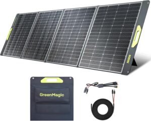 Greenmagic Portable 400 Watt Solar Panel, 39V Foldable, Durable Foldable, Durable Compatiable with Most 40v Portable Solar Generator, Power Station on The market