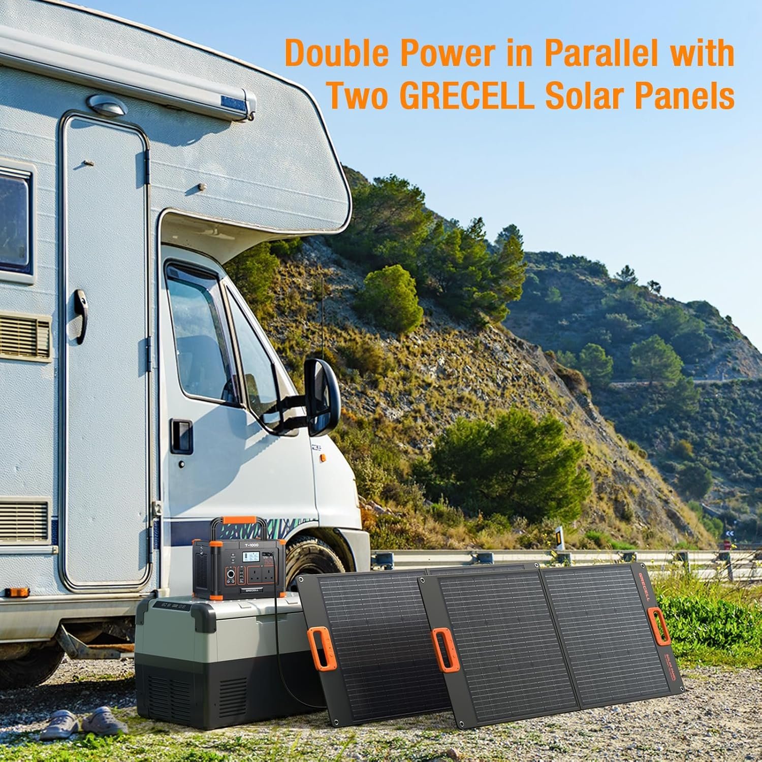 GRECELL 100W Solar Panel for Power Station Generator, 20V Portable Foldable Solar Cell Solar Charger with MC-10 High-Efficiency Battery, Solar Charger Charger for Outdoor Camping RV Hiking - Image 5