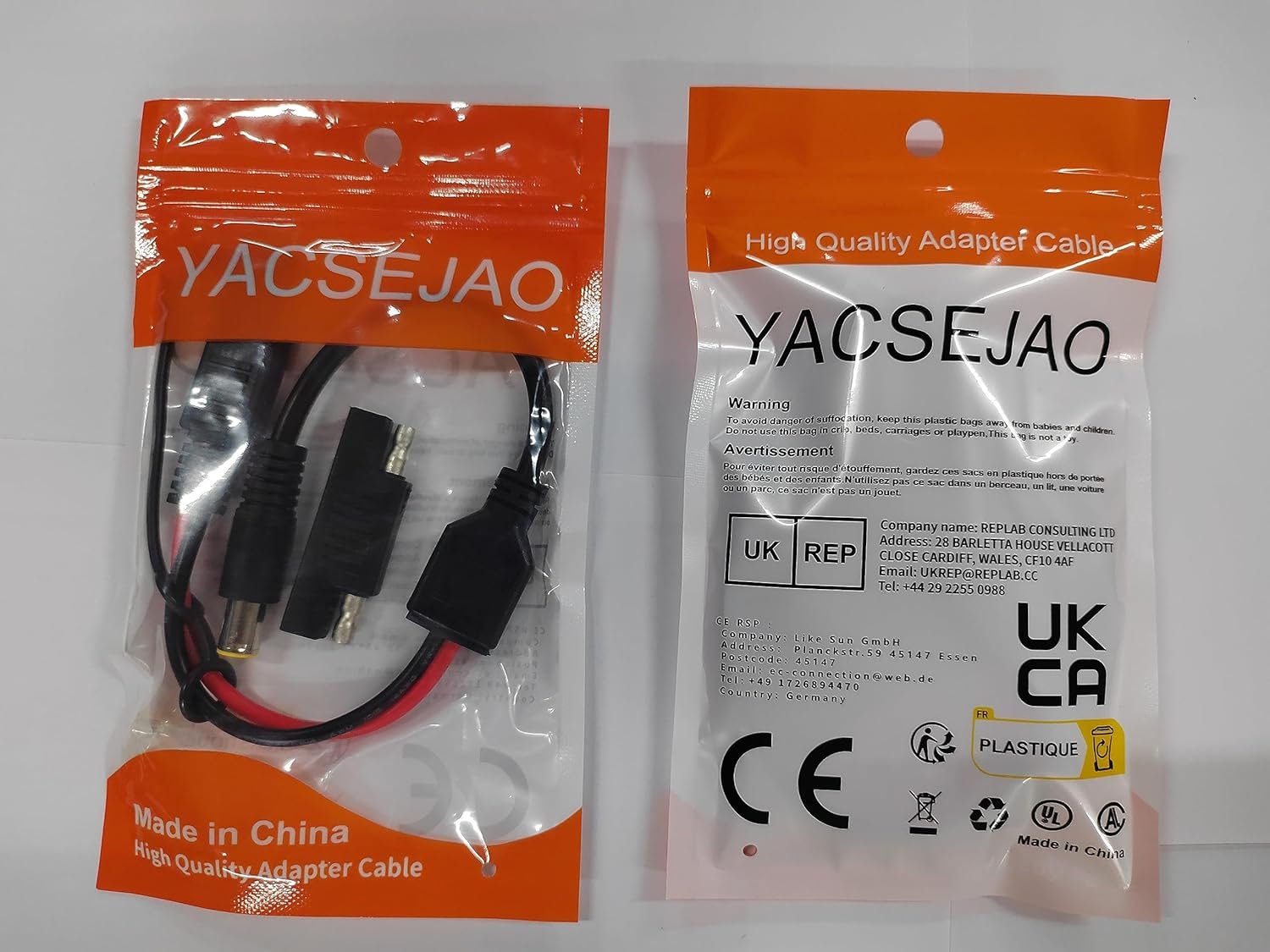 YACSEJAO SAE to DC 8mm Cable 14AWG 30cm DC 8mm Male to SAE Connector Adapter for RV & Solar Generator Portable Solar Panel - Image 7