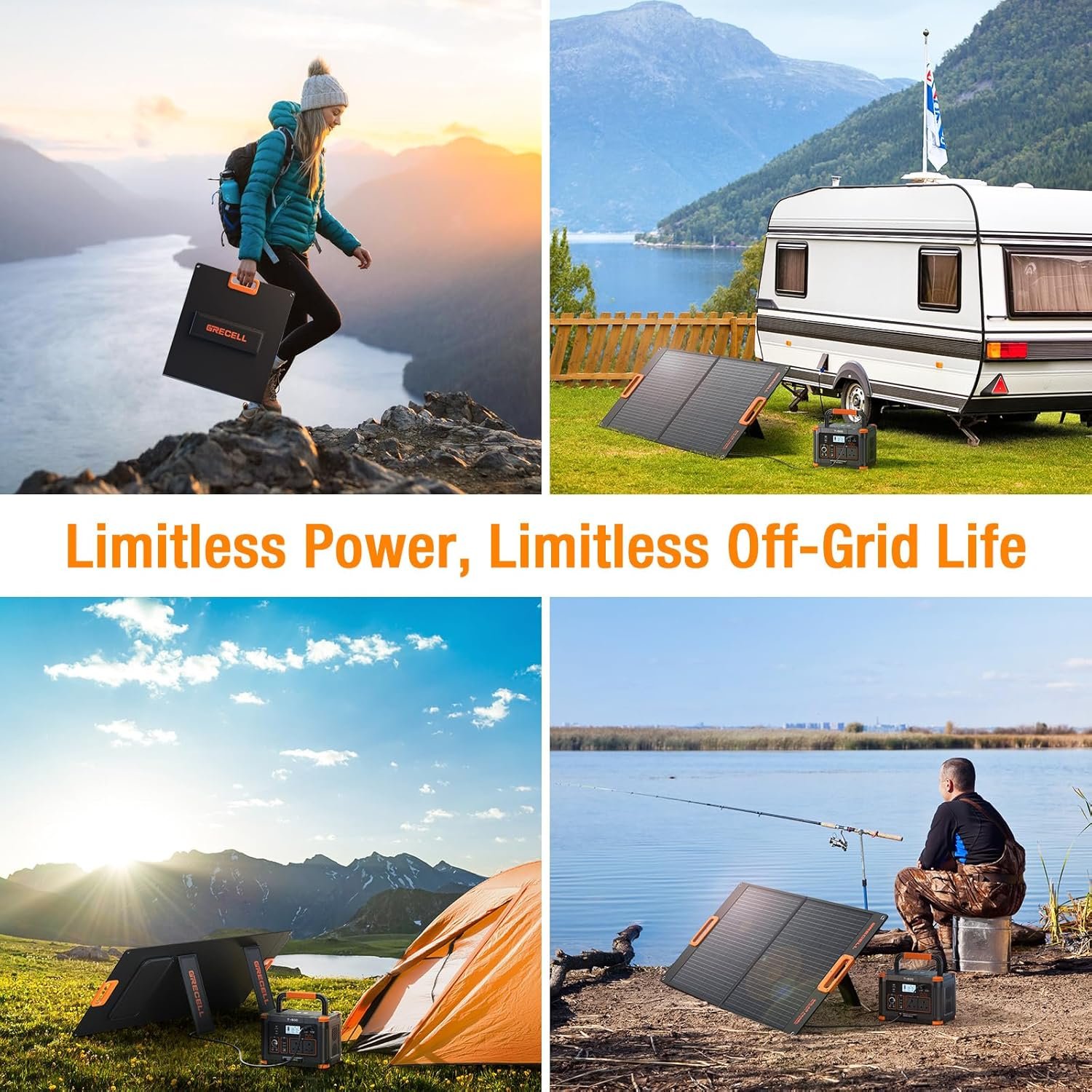 GRECELL 100W Solar Panel for Power Station Generator, 20V Portable Foldable Solar Cell Solar Charger with MC-10 High-Efficiency Battery, Solar Charger Charger for Outdoor Camping RV Hiking - Image 7