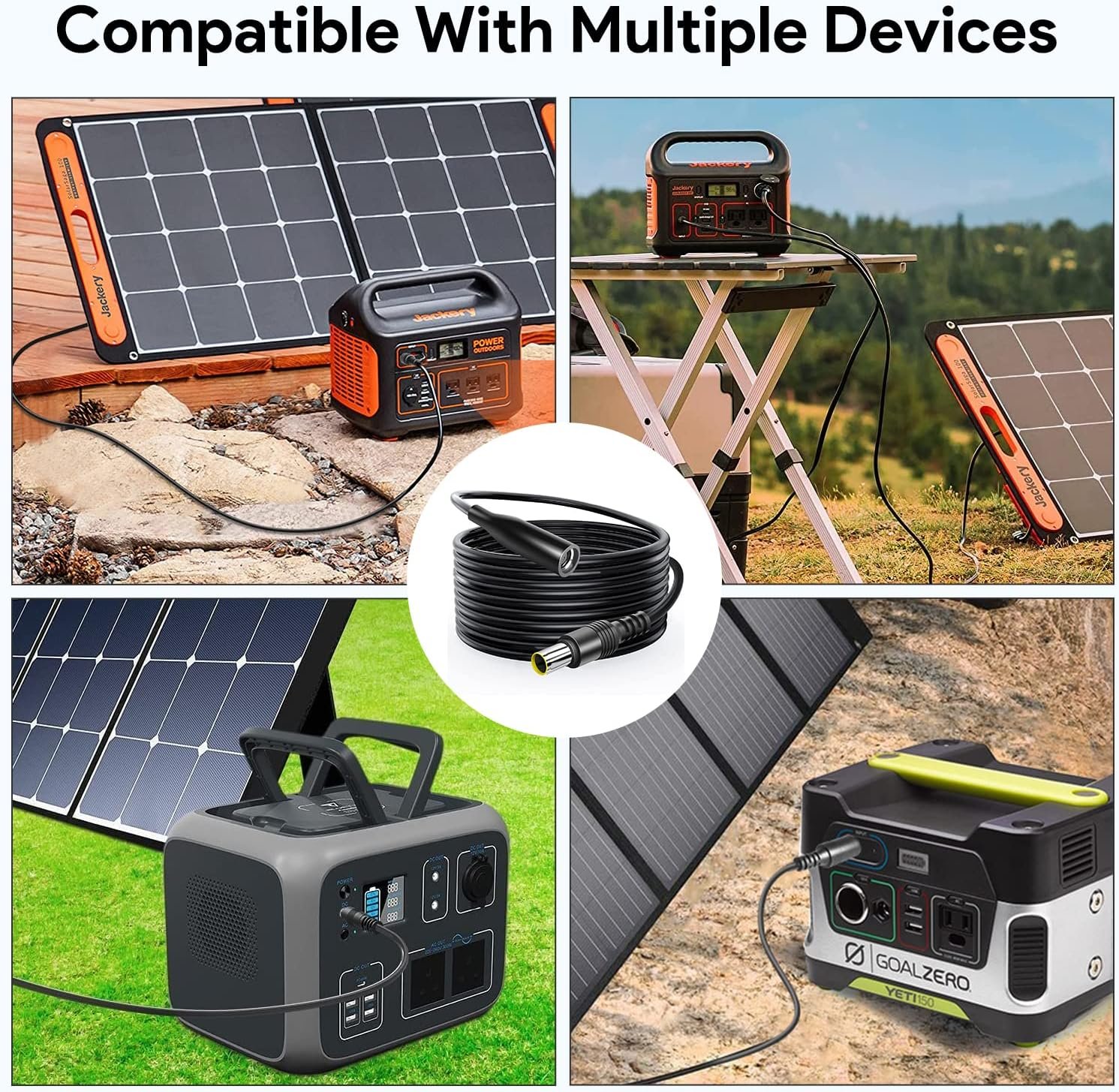 Solar Panel Extension Cable, HKY 10feet 8mm Extension Cable Female to Male Connector Power Plug for GZ Yeti Jackery 160/240/500/1000 Power Station Explorer Generator to SolarSaga 60W 100W Solar Panel - Image 6