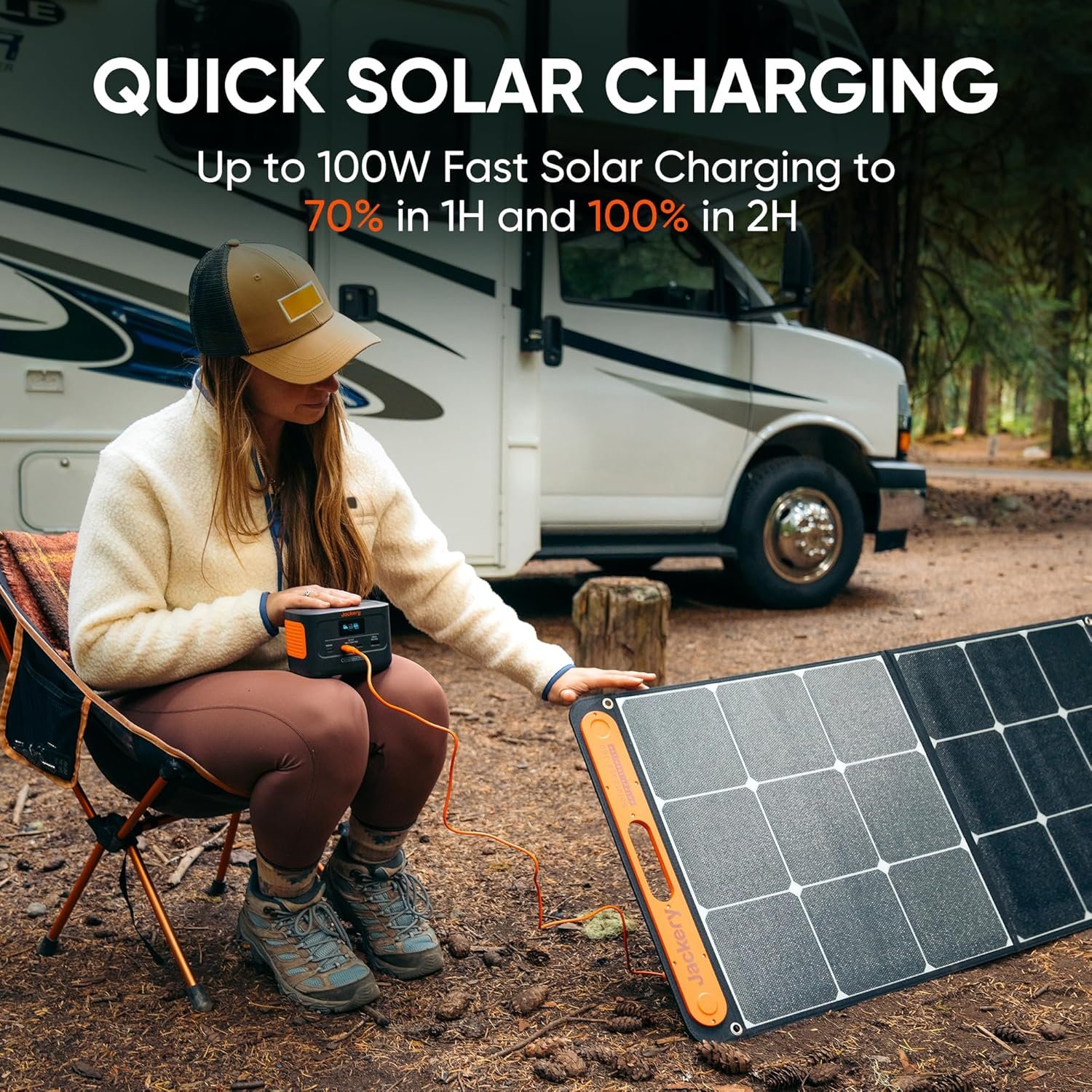 Jackery Explorer 100 Plus, 99Wh/31000mAh Portable Power Station with LiFePO4 Battery 128W Output, Palm-sized Backup Battery for Business Trips and Outdoor Exploration - Image 7