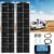Flexible Solar Panel 200w 400w Waterproof Narrow Monocrystalline Solar Panels 12v 24v for Camping/Car/Generator,2x200W