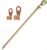 Portable Ground Rod, 17.4″ Copper-clad Steel Grounding Rods, Generator Grounding Rod Kit, For Solar Panels, Electric Fences, Antennas(1PCS)
