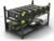 RXFSP Professional 6 GPU Miner Mining Case Aluminum Frame Mining Rig Black with 5 Fans