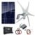 AUECOOR 500W hybrid solar kit : 12V 400Watt Wind Turbine Generator + 100W Polycrystalline Solar Panel+ Accessories Boat Farm Home RV Off Grid System Charging 12V Battery