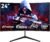 Gawfolk 24 Inch Curved PC Gaming Monitors 180hz, FHD 1080p 1ms without Bezel, freesync, 100% sRGB，178 ° Angle View HDMI DisplayPort, Compatible with Mural VESA75*75MM – Black