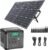 SWAREY 222Wh Power Station with 100W Solar Panel, 300W(Surge 600W) AC Outlet, PD 65W USB-C Port, Solar Generator for Outdoors Camping Travel Fishing Emergency